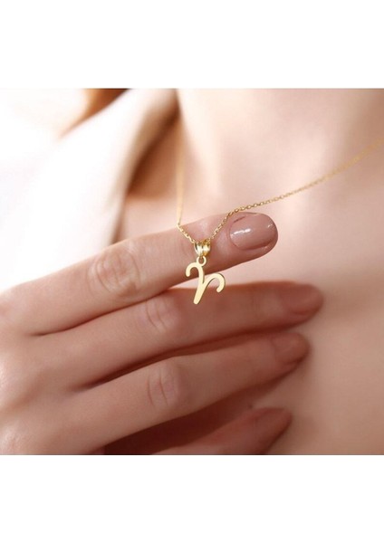 Has Altın Kaplama Koç Burcu 925K Kolye