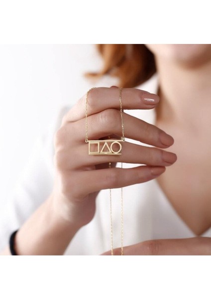 Has Altın Kaplama Squid Game 925K Kolye