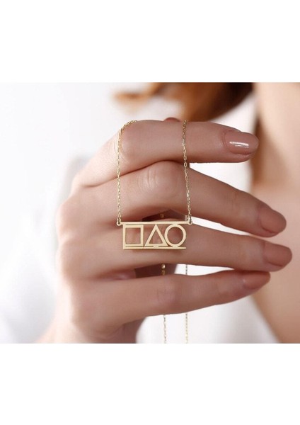 Has Altın Kaplama Squid Game 925K Kolye modelleri