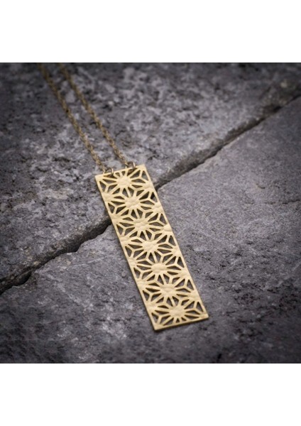 Has Altın Kaplama Tasarım Dikdörtgen 925K Kolye fiyatları