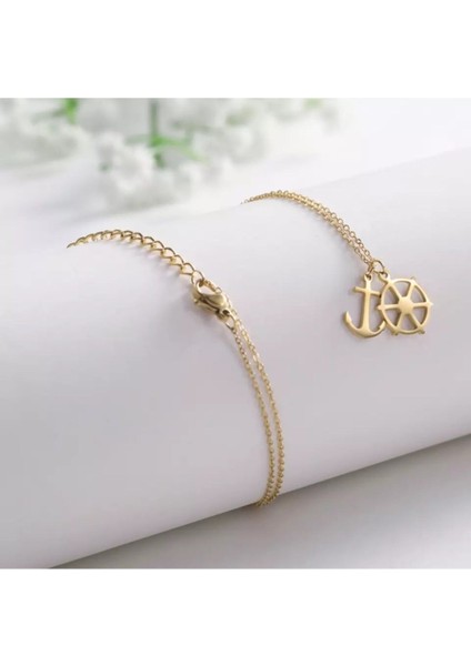 925 Ayar Gümüş Çapa Dümen Kolye