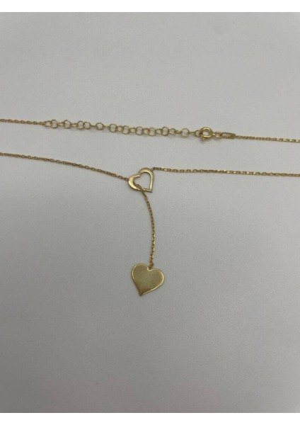 Has Altın Kaplama Iç Içe Kalp 925K Kolye fiyatları