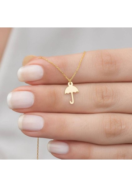 Has Altın Kaplama Minimal Şemsiye 925K Kolye fiyatları