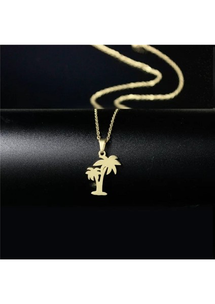 Has Altın Kaplama Palmiye 925K Kolye