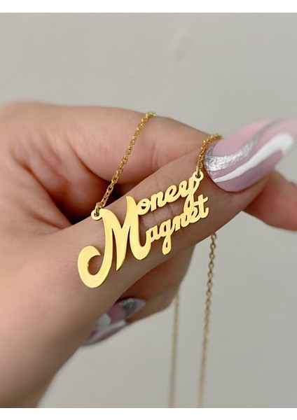 925 Ayar Gümüş Money Magnet Kolye