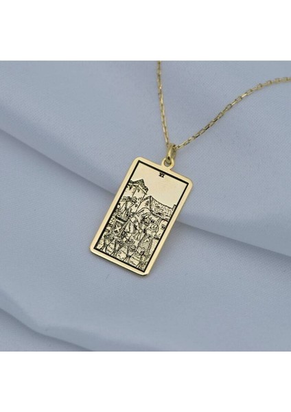 Has Altın Kaplama Six Of Cups Tarot 925K Kolye fiyatları