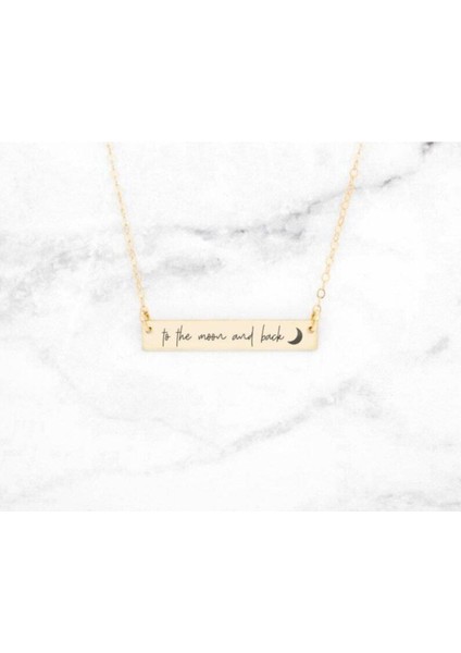 To The Moon And Back Plaka Kolye