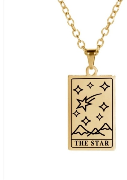 Has Altın Kaplama Tarot The Star 925K Kolye
