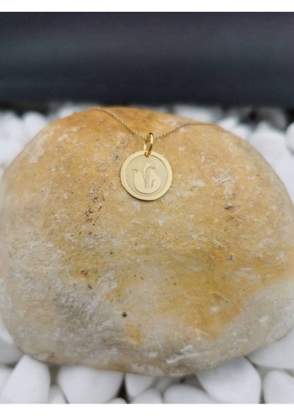 Has Altın Kaplama Tilki 925K Kolye