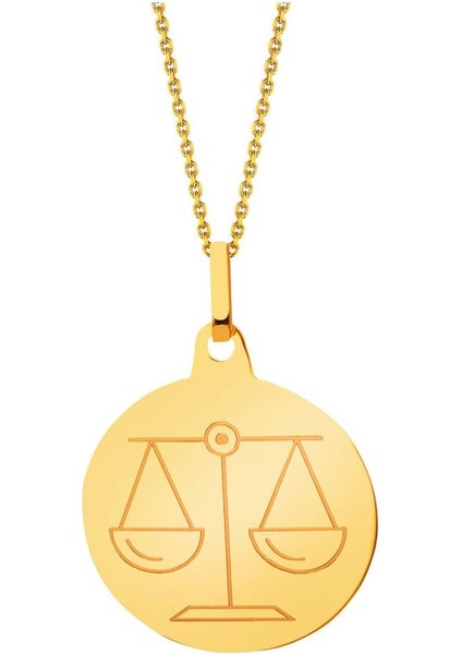 Has Altın Kaplama Terazi 925K Kolye