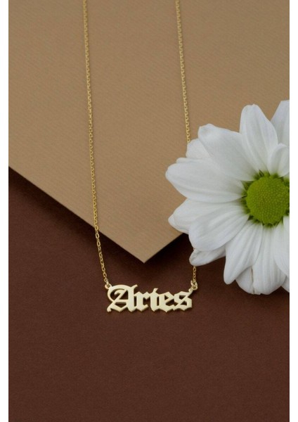 Has Altın Kaplama Koç Burcu 925K Kolye