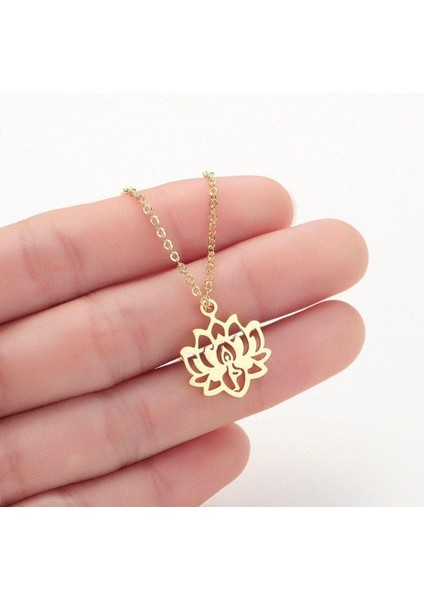 Has Altın Kaplama Lotus Çiçeği 925K Kolye fiyatları