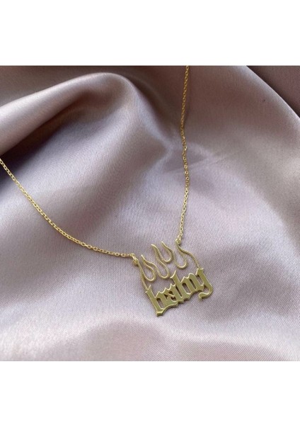 925 Ayar Gümüş Alevli Baby Kolye