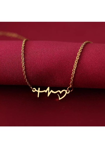 925 Ayar Gümüş Kalp Atışı Kolye