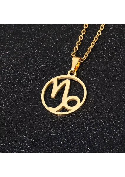 Has Altın Kaplama Oğlak Burcu Sembol 925K Kolye