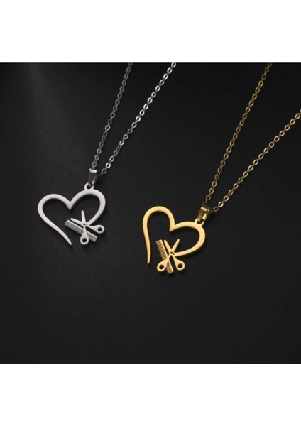 925 Ayar Gümüş Kuaför Kalp Kolye fiyatları