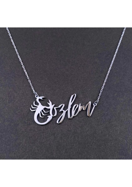 925 Ayar Gümüş Burç Isim Kolye