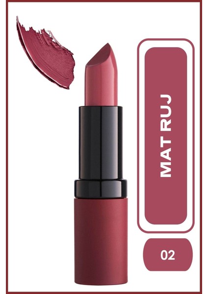 Velvet Matte Lipstick No:02 Antique Rose - Mat Ruj - 8691190466022