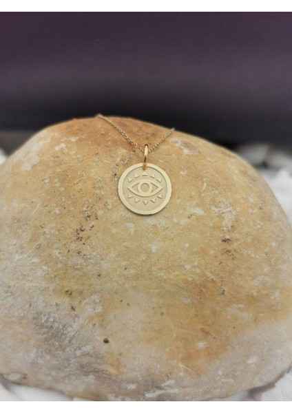 Has Altın Kaplama Üçüncü Göz 925K Kolye