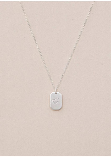 925 Ayar Gümüş Künye Harf Kolye