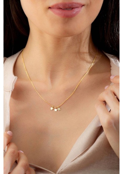 925 Ayar Gümüş Yıldızlar Kolye