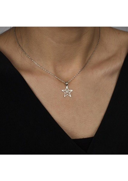 925 Ayar Gümüş Yıldız Kolye