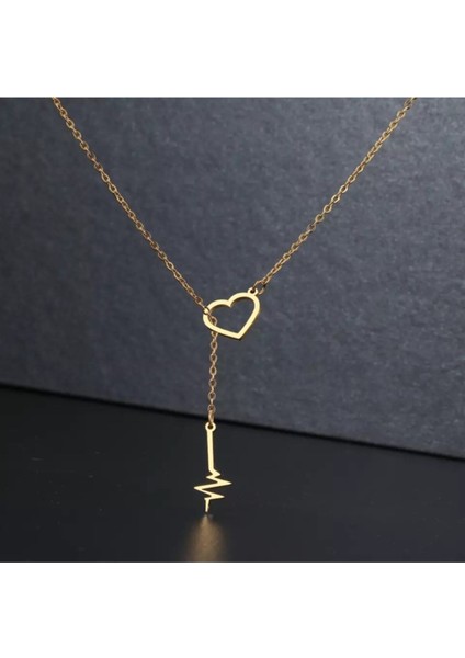 925 Ayar Gümüş Iç Içe Kalp ve Kalp Atışı Kolye fiyatları