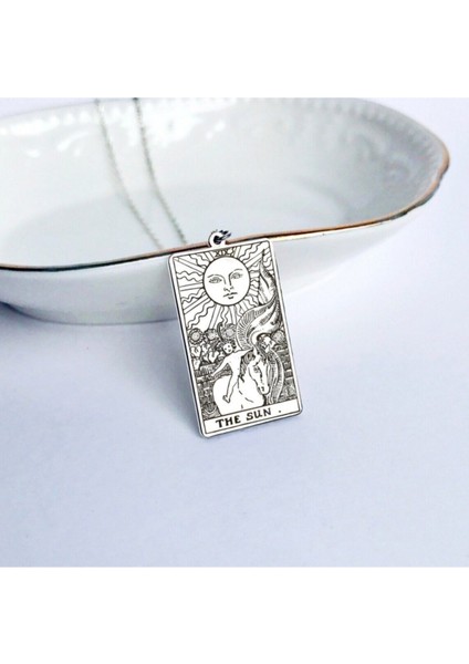 925 Ayar Gümüş Tarot Güneş Kolye fiyatları