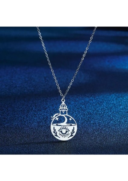 925 Ayar Gümüş Sihirli Iksir Şişesi Kolye