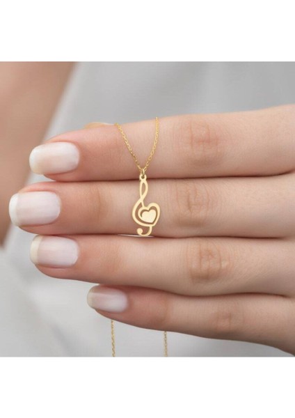 925 Ayar Gümüş Üçlü Nota Anahtarı Kolye fiyatları