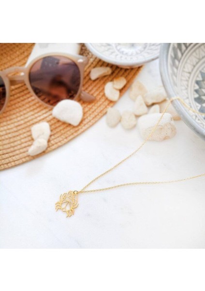 925 Ayar Gümüş Origami Yengeç Kolye modelleri