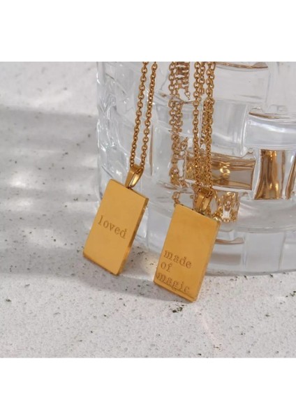 925 Ayar Gümüş ‘istediğini Yazdır’ Plaka Kolye