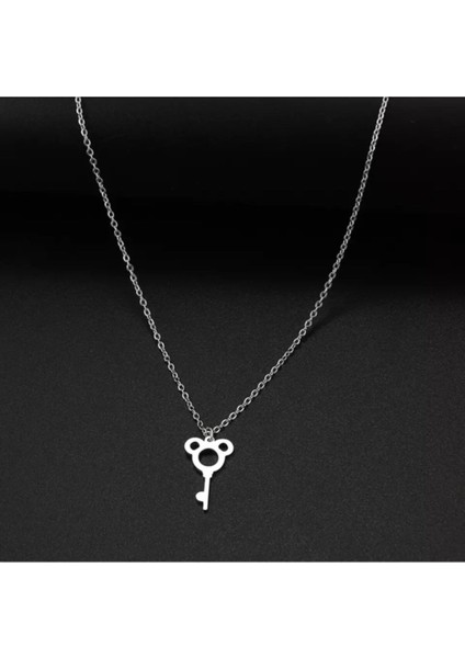 925 Ayar Gümüş Ayıcık Tasarım Anahtar Kolye