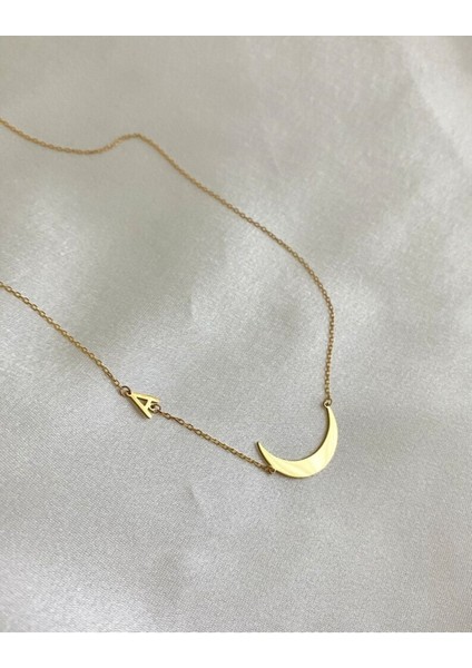 Has Altın Kaplama Harf ve Ay 925K Kolye fiyatları