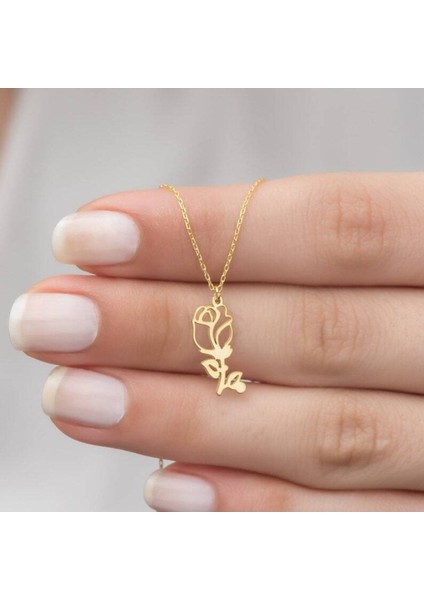 Has Altın Kaplama Gül 925K Kolye fiyatları