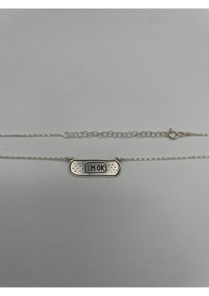 925 Ayar Gümüş Yara Bandı I’m Ok Kolye
