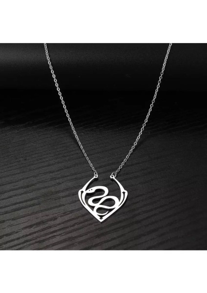 925 Ayar Gümüş Tasarım Yılan Kolye