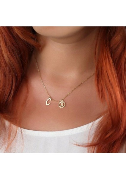 925 Ayar Gümüş Burç Harf Kolye fiyatları