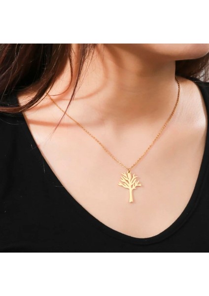 Has Altın Kaplama Hayat Ağacı 925K Kolye