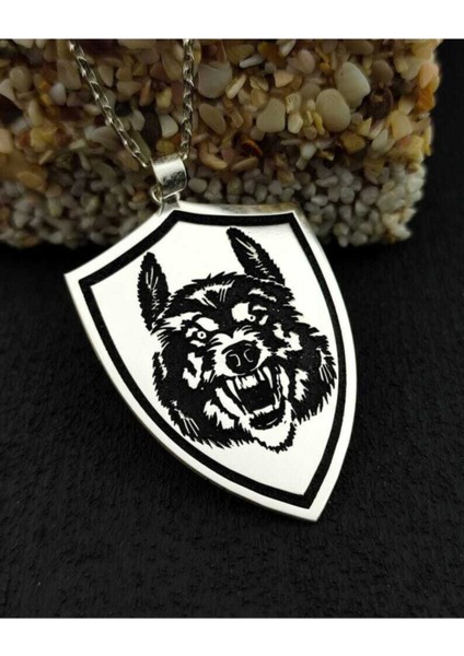 925 Ayar Gümüş Kurt Kolye