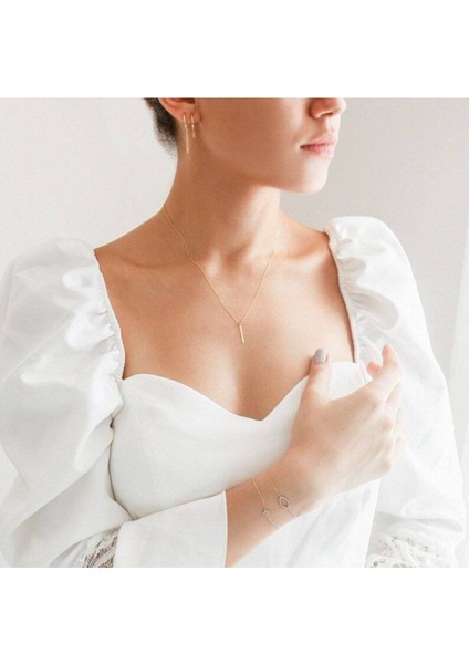 925 Ayar Gümüş Dikey Çubuk Kolye fiyatları