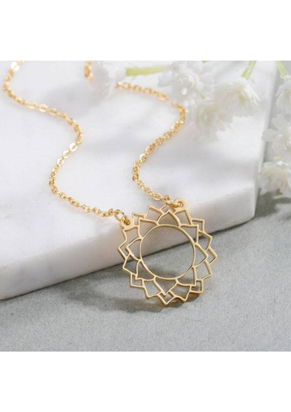 Has Altın Kaplama Taç Çakra 925K Kolye