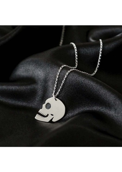 925 Ayar Gümüş Kafatası Kolye