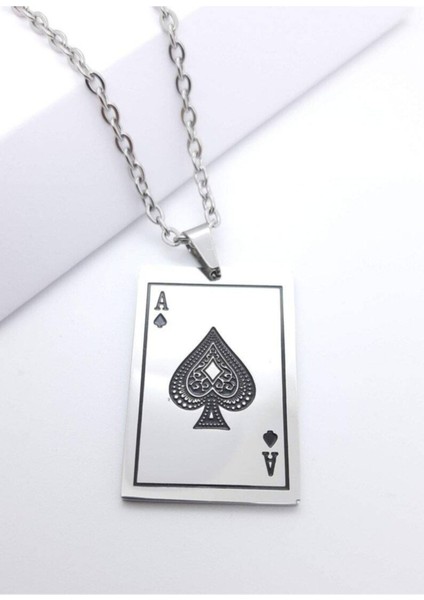 925 Ayar Gümüş Tasarım As Kolye