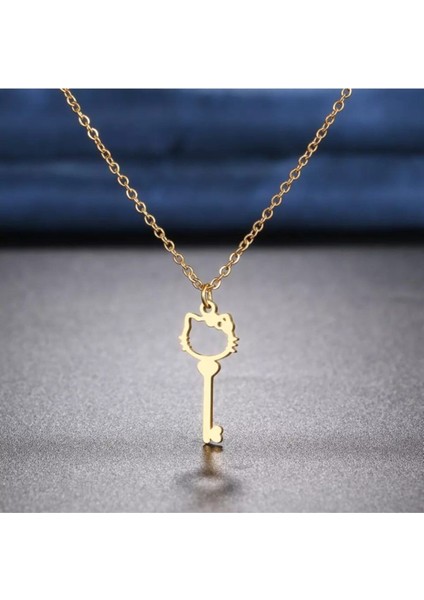 925 Ayar Gümüş Hello Kitty Anahtar Kolye