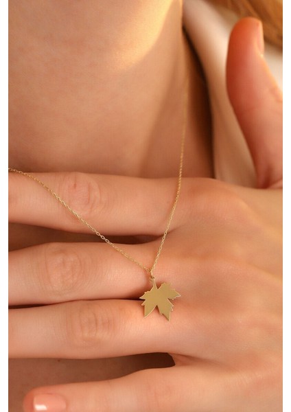 Has Altın Kaplama Yaprak 925K Kolye fiyatları