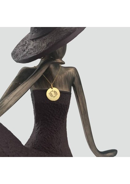 Has Altın Kaplama Balık Burcu 925K Kolye