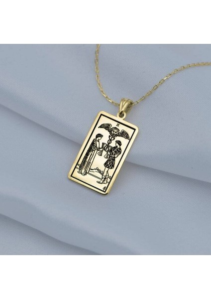 Has Altın Kaplama Tarot (Two Of Cups) Iki Bardak 925K Kolye fiyatları