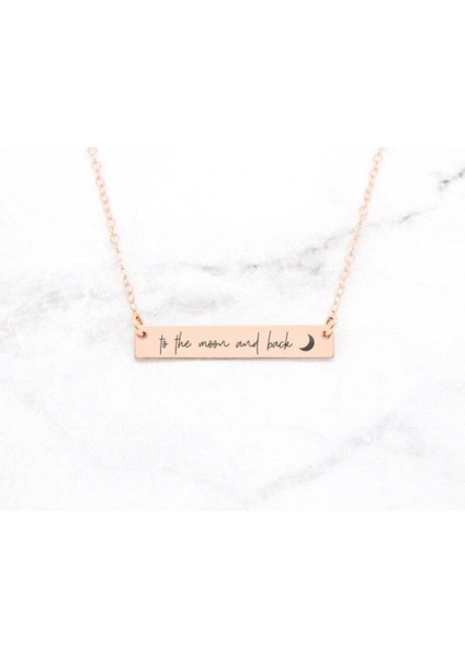 To The Moon And Back Plaka Kolye