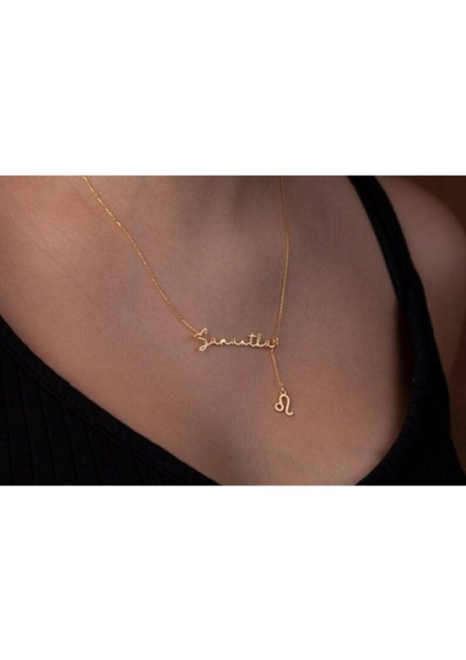 925 Ayar Gümüş Isim Sallantılı Burç Sembolü Kolye fiyatları